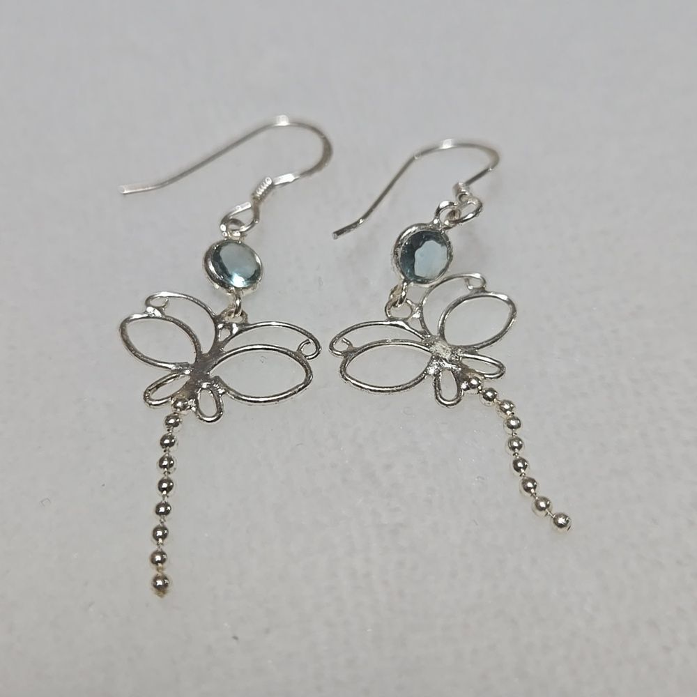 Sterling Silver Dragonfly Earrings